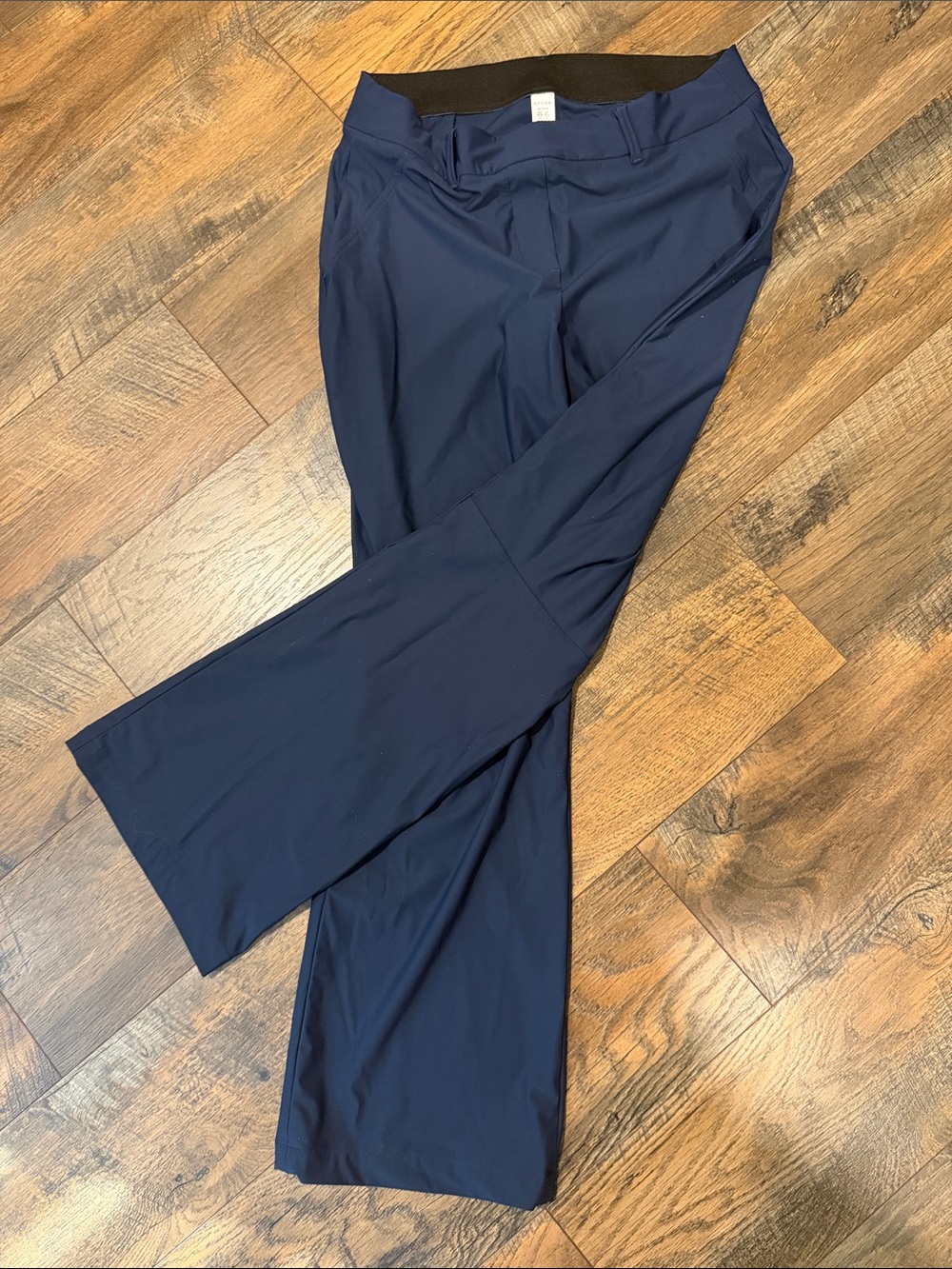SPANX Women's Dark Navy Straight Leg Pants with Belt Loops